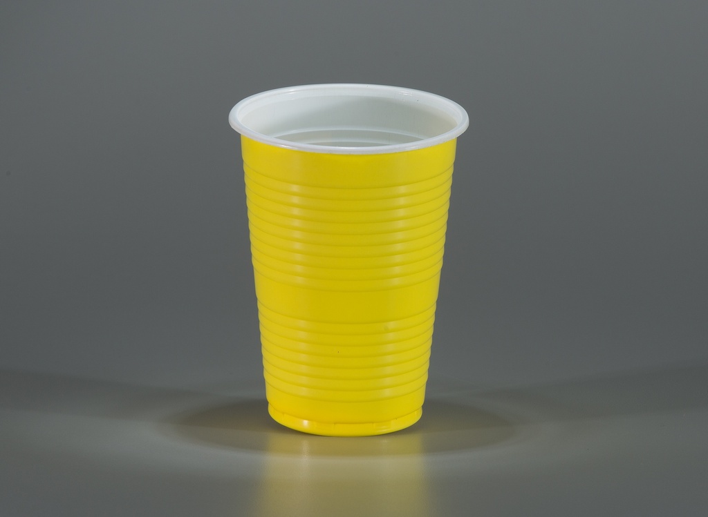 VASO 10 OZ BICOLOR AMARILLO
