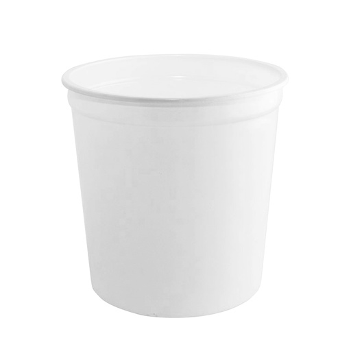 [T100-LL-BL-1000-C] TARRINA 1 LT LLANA BLANCA