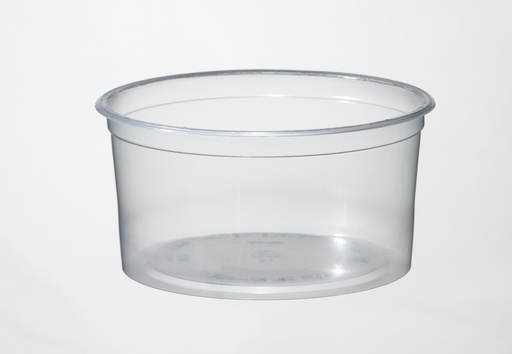 [T50-LL-PI-TRS-500-E-C] TARRINA 1/2 LT LLANA TRANSPARENTE