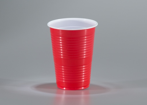 [V10-BI-RJ-PL-IMP-1000-C] VASO 10 OZ BICOLOR ROJO